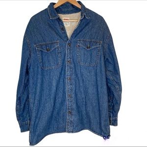 Levi’s Strauss Sherpa lined jacket shacket size large oversized